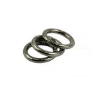 3 Pieces Key Ring Round Spring Snap Hooks Carabiner Clips Multi Purpose 35mm