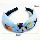 Boho Wide Headband Knot Turban Hair Hoop Wrap For Women Flower,Stripe,Polka Dot