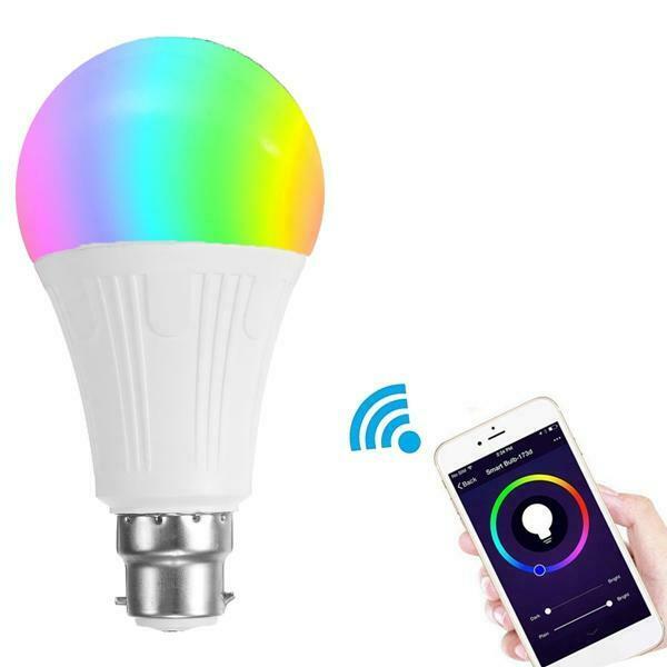 B22 7W RGBW WiFi APP Controlled LED Smart Light Bulb for Echo Alexa Google  C6S1