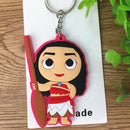 Moana 2 Sides Soft Rubber Keychain Maui Hook Pendant Keychain Kid Gift