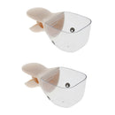 2x Scoop Clip - Pet Food Scoop with Clip Attachment Duckbill Clear Style
