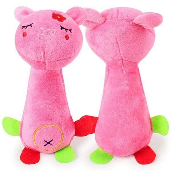 Funny Animal Shape Cute Pet Puppy Dog Toys Soft Plush Sound Squeaky Pig Che