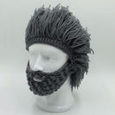 Winter Wigs Beard Hat Barbarian Crochet Beanie Cap Cospaly For Men Boys