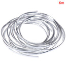 1 Roll 6M Car Door Moulding Strip Chrome Car Body Door Edge Moulding Trim Strip-