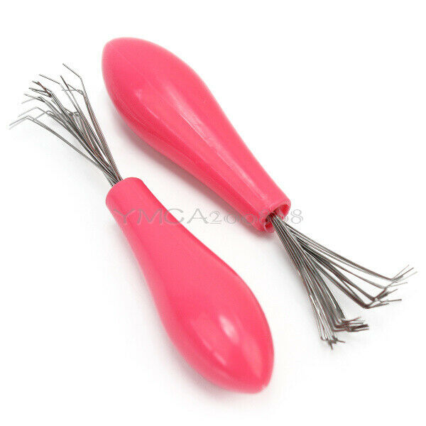 2x Metal Hair Brush Cleaning Cleaner Remover Plastic Handle Removal Acc QAL
