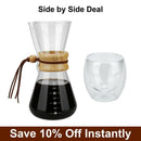 Pour over Coffee Maker, 20 Oz Borosilicate Glass Carafe and Reusable Stainl