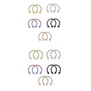 20pcs Stainless Steel  Hoop Nose Rings Earring Septum Piercing Ring