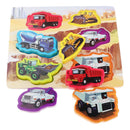Wooden Puzzles Jigsaw Toys for Children Vehicles Cognition Learning