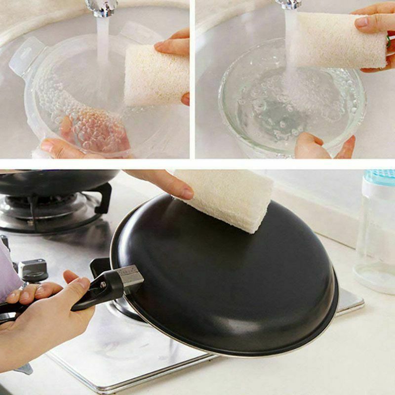 5pcs Portable Loofah Natural Body Bath Shower Sponge Scrubber F7L4