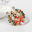 1X Fashion Personality Women's Christmas Brooches Pin Rhinestone Covered Sc