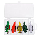 5x Plastic Topwater Duck Fishing Baits Frog Lure Hook Crankbaits Multicolor