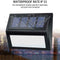 4pcs Outdoor 6LED Solar Power Stair Light Waterproof Garden Street Lamp
