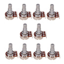 Pack of 10 Metal 18mm Shaft B10K Guitar Audio Potentiometer Taper Pots