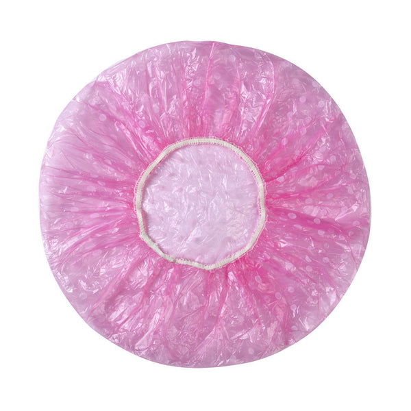 Practical 6X Shower Cap Waterproof Elastic Plastic Bathing Hat Useful
