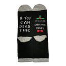 Unisex Christmas Design Socks Cotton Novelty Festive Sock One Size Dark Gray