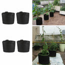 4 Pcs T4U 5-Gallon Grow Bags Woven Fabric Planting Bags With Sturdy Handles