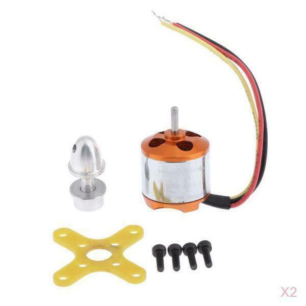 2 Sets A1510 2200KV Brushless Drone Outrunner Motor for RC Aircraft