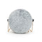 Small Round Messenger Bags Women Plush Shoulder Crossbody Handbags (Gray)