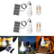 2x 9W Bulb Outdoor Indoor Solar Powered Panel LED Lighting Lights Lantern Hook