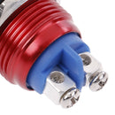 1PC 19mm waterproof red momentary metal push button reset switch high head