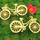 Wooden Bicycle Shape Embellishments Crafts Christmas Tree Hanging Pendant T J8I9