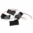 4x Battery Storage Case Slot Holder for 9V Batteries w 5.9" Wire Leads M9T8