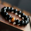 Hot Selling Unisex Men's Women's Jewelry Agate Tiger Eye Beads Bangle Bracelet