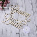 2pcs Bride Groom Wedding Chair Sign Bride and Groom Wedding Chairs Back Han
