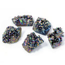 1*Titanium Natural Quartz Specimen Rainbow Healing Mineral Stone Cluster Crystal