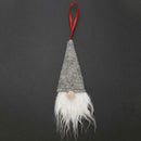 5pcs Xmas Tree Hanging Ornaments Christmas Wreathe Santa Pendants (Grey)