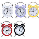 Portable Cute Mini Round Battery Alarm Clock Desktop Table Bedside Clocks DeZ3F5