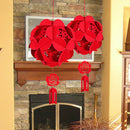 Hydrangea red lantern Pendant party decoration Wedding Venue Festival Suppli_