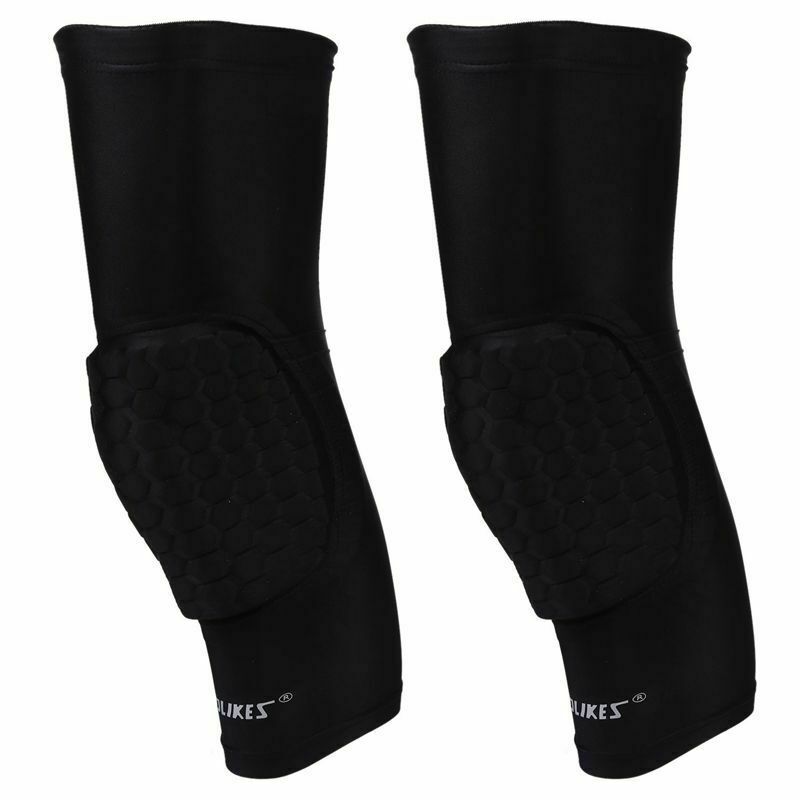 Aolikes 1pcs Hex Sponge Basket ball Sports Knee Pads Leg Compression Sleeve E6G5