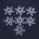 12pcs Christmas Ornament Transparent Clear Acrylic Snowflake Pendant