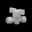 2PCS 1/4" - 1/4" OD Tube PE Pipe Fitting Hose Straight Backwash Ball Valve JBTE