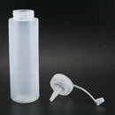 4X Clear White Plastic Squeeze Sauce Ketchup Cruet Oil Bottles 8oZ