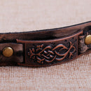 New Men Leather Belt Cuff Bracelet Wristband Women Bangle Cool Brown Punk Rock