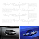 4pcs Car Stickers Racing Development WRC Door Handle Vinyl Decals (White)