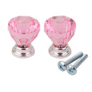 Diamond Design Drawer Knobs Kitchen Dresser Cupboard Furniture Door Pink