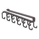 12 Hook Multipurpose Under Cabinet Hanger Metal Rail Kitchen Organiser Hooks