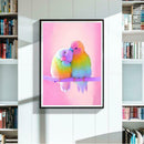 5D DIY Full Drill Diamond Painting Pink Bird Cross Stitch Embroidery Mosaic