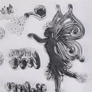 Transparent Clear Silicone Stamps Fairy for DIY Scrapbooking Card Making JR