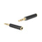 Stereo Brass 3.5mm 3 Pole Male to 4 Pole Female Audio Jack Adapter Converter Del