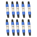 10 Pairs XLR Male and Female Microphone Speaker Cable Adapter for Guitar Mixer