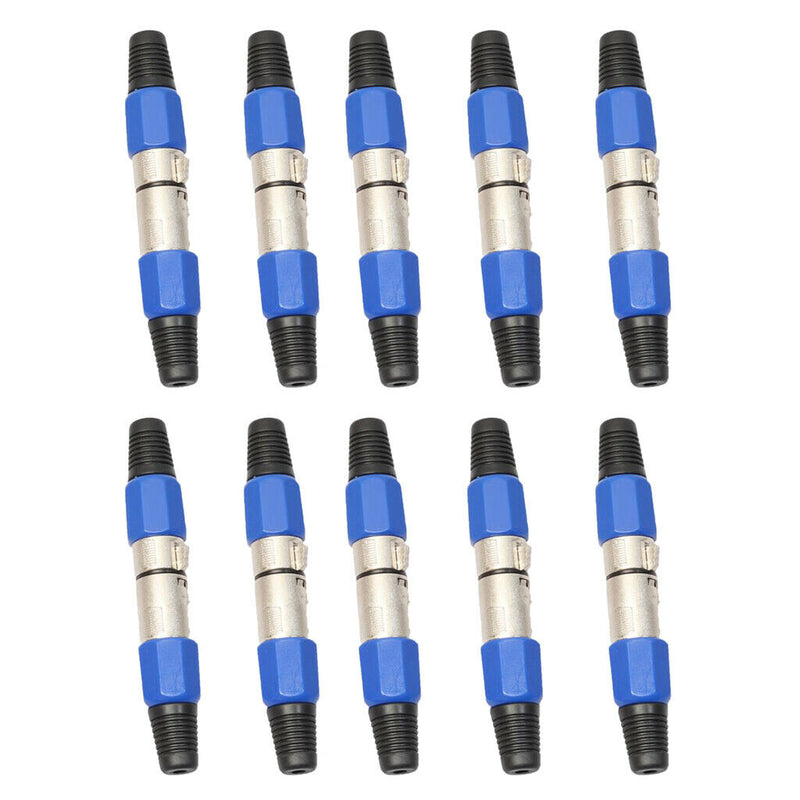 10 Pairs XLR Male and Female Microphone Speaker Cable Adapter for Guitar Mixer