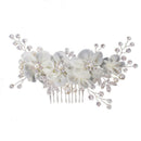 Accessorio per pettine per capelli da sposa con strass in cristallo perline per