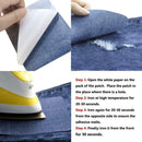 18Pcs Elbow Fabric Jeans Iron-on Patches Clothes DIY Repair Pants Knee Apparel