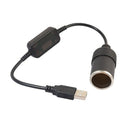 USB 5V To 12V Car Cigarette Lighter Socket Power Female Converter Adapter C