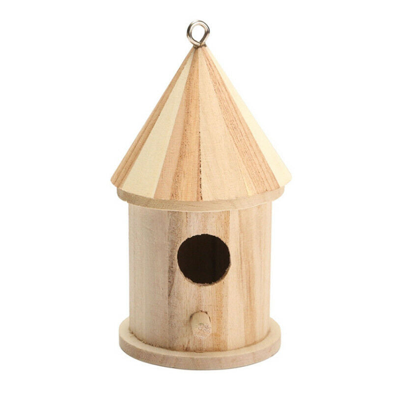 Wooden Bird House Birdhouse Hanging Nest Nesting Box For Garden  Hot