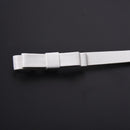 Girls Ladies Skinny Narrow Belt Double Bowknot Dress Belt-White G5J8